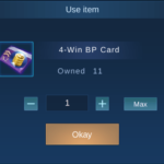 Victory BP Card Mobile Legends