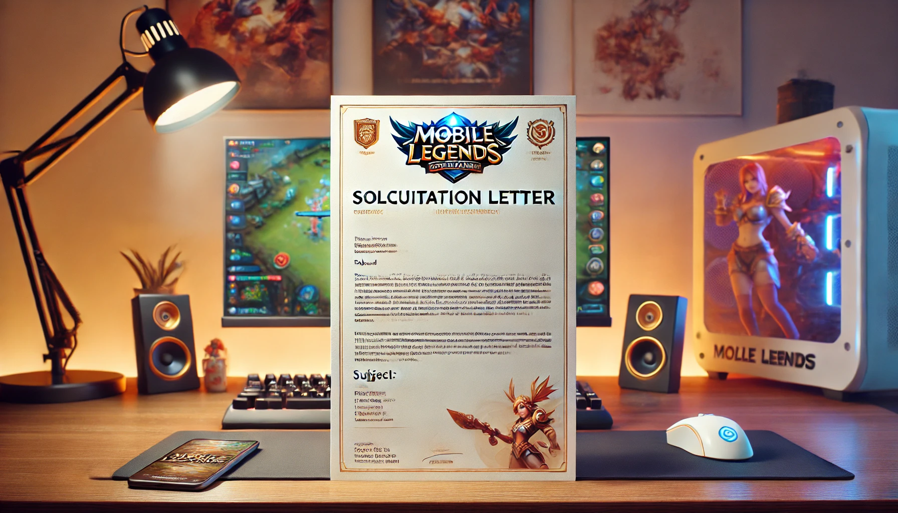 Solicitation Letter for Mobile Legends Tournament Template