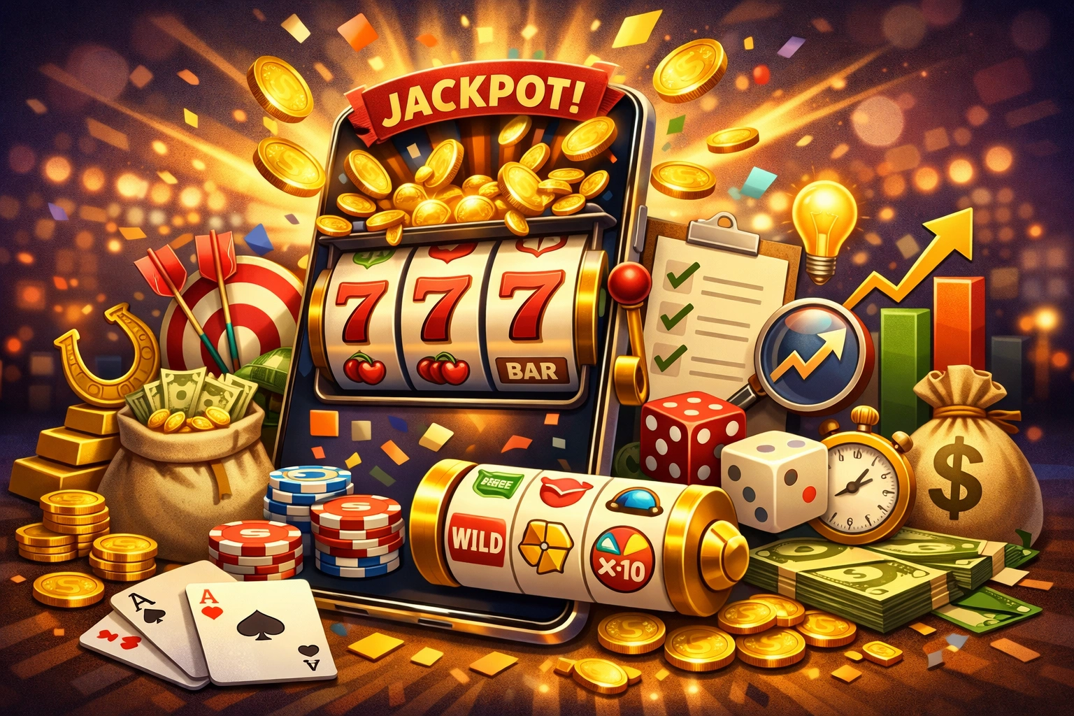 cara menang banyak main slot online di hp