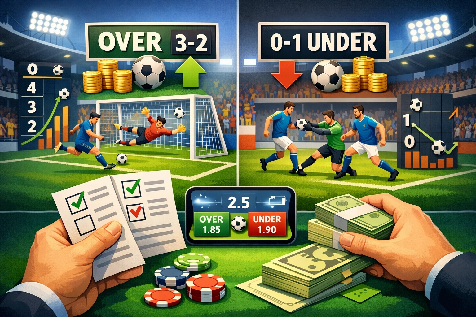 cara pasang taruhan bola over under
