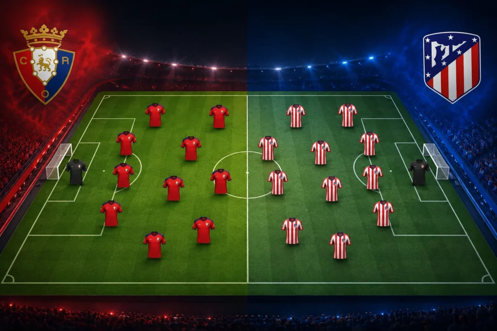 Prediksi dan Susunan Osasuna vs Atletico Madrid