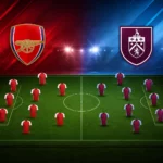Statistik dan Susunan Pemain Arsenal vs Burnley
