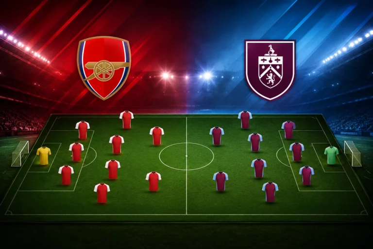 Statistik dan Susunan Pemain Arsenal vs Burnley