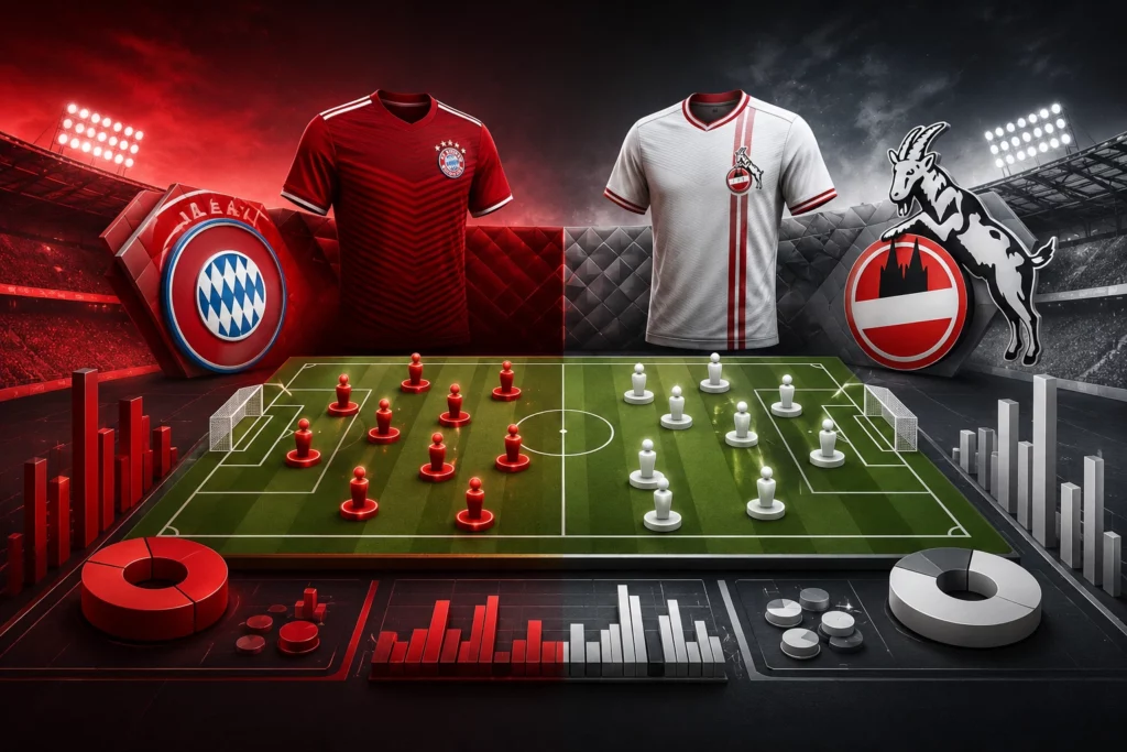 Statistik dan Susunan Pemain Bayern Munich vs FC Koln