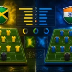 Statistik dan Susunan Pemain Jamaica vs India