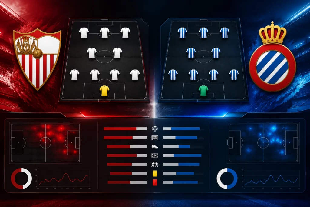 Susunan Pemain dan Statistik Sevilla vs Espanyol