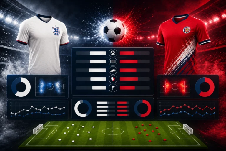 Statistik Timnas England vs Tim Nasional Costa Rica