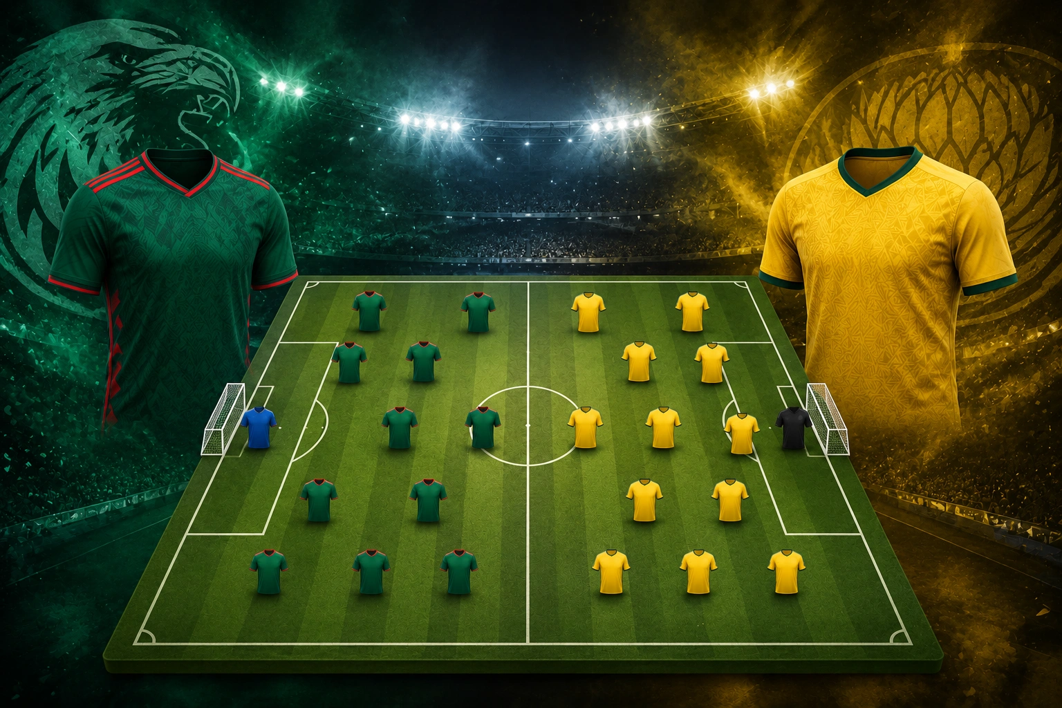 Susunan Pemain Tim Nasional Mexico vs South Africa