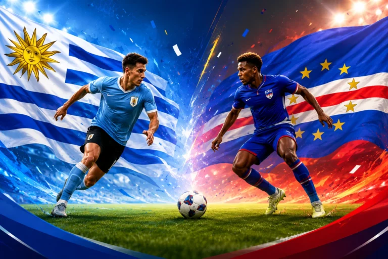 Susunan Pemain Uruguay vs Cape Verde